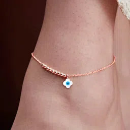 MINUTIAE Rose Gold-Plated Crystals Anklet-picture-35