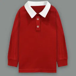 a.t.u.n. A T U N Boys Red Polo Collar Applique T-shirt-picture-51