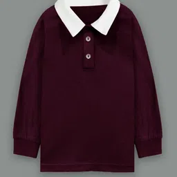 a.t.u.n. A T U N Boys Burgundy Polo Collar T-shirt-picture-47