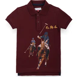 U.S. Polo Assn. Kids Boys Graphic Printed Polo Collar Pure Cotton T-Shirt-picture-33