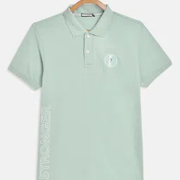 Octave Boys Green Solid Polo Collar Cotton T-shirt-picture-53