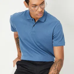 max Men Self Design Polo Collar T-shirt-picture-13