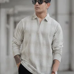 Powerlook Men Checked Polo Collar T-shirt-picture-41