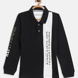 Octave Boys Navy Blue Colourblocked Polo Collar T-shirt-picture-14