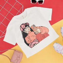 Pantaloons Junior Girls Graphic Printed T-shirt-picture-15