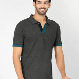 Kalt Colourblocked Polo Collar Regular Fit T-shirt-picture-13