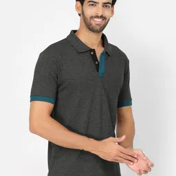 Kalt Colourblocked Polo Collar Regular Fit T-shirt-picture-31