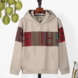 HELLCAT Girls Tribal Printed Regular Fit Hooded Casual T-shirt-picture-38