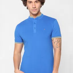 Celio Mandarin Collar Cotton T-Shirt-picture-21