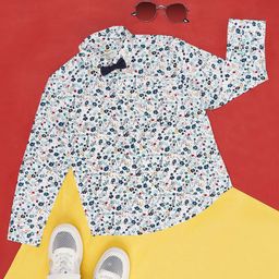 Pantaloons Junior Boys Micro Ditsy Printed Cotton Party Shirt-picture-13
