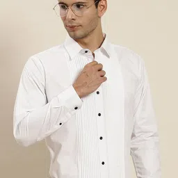 Hancock Comfort Oversized Spread Collar Long Sleeves Cotton Formal Shirt-image-11