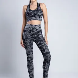 SKNZ Women Black Camouflage Printed Tracksuits-picture-15