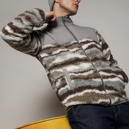 Campus Sutra Windcheater Self Design Bomber Jacket image 1