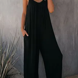 StyleCast Black Shoulder Straps Basic Jumpsuit-picture-45