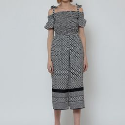 DODO & MOA Black & White Printed Basic Jumpsuit-picture-12