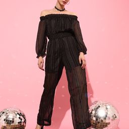 STREET 9 Women Elegant Black Printed Jumpsuit-picture-32