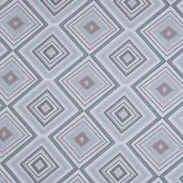 maspar Blue Geometric Print 144 TC Cotton Double Bed Sheet with 2 Pillow Covers Sensory Bloom Collection image 4