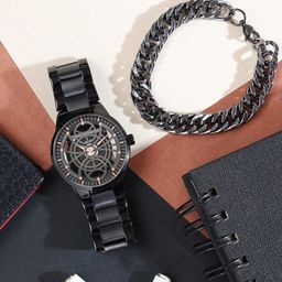 French Connection Men Analog Watch With Bracelet Gift Set FCW01GNM-picture-28