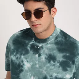 THE BEAR HOUSE Men Tie and Dye Loose Fit Cotton Round Neck T-Shirt-picture-37