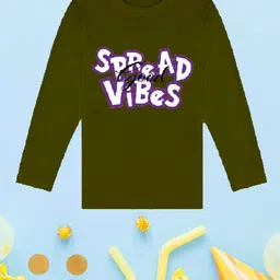 NUSYL Boys Olive Green Henley Neck T-shirt-picture-52