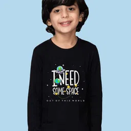 NUSYL Boys Typography Printed Round Neck Cotton T-shirt-picture-31