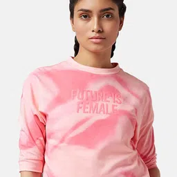 Ajile by Pantaloons Abstract Printed Cotton Relaxed Fit T-shirt-image-29