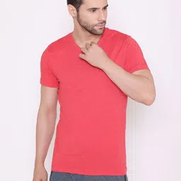 BODYACTIVE Men Red V-Neck T-shirt-picture-41