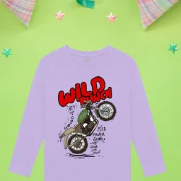 NUSYL Boys Purple V-Neck T-shirt-picture-46