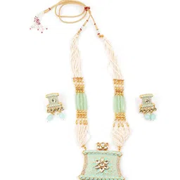 ODETTE Gold-Plated Kundan-Studded Jewellery Set image 3