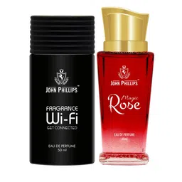 JOHN PHILLIPS Set of 2 Eau De Parfum - Fragrance Wifi 50 ml & Magic Rose 60 ml image 1