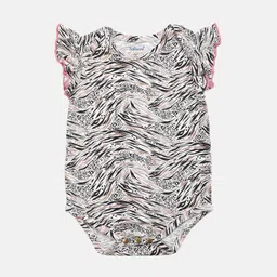 Softsens Infant Girls White & Black Printed Bodysuit-picture-25