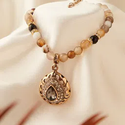 SOHI Women Gold-Toned & White Gold-Plated Wraparound Bracelet-picture-15