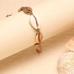 SOHI Women Gold-Toned & White Wraparound Bracelet-picture-23