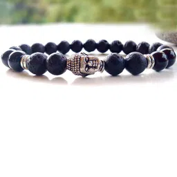 Young & Forever Unisex Tourmaline Lava Buddha Crystal Beads Elasticated Bracelet-picture-47