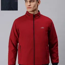 SHOWOFF Men Maroon Navy Blue Reversible Padded Jacket-picture-46