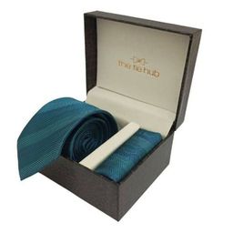 The Tie Hub Men Tie & Pocket Square Accessory Gift Set-picture-2