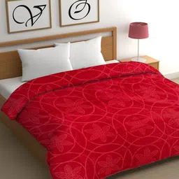 CG HOMES Red Floral Mink Heavy Winter 350 GSM Double Bed Blanket-image-77