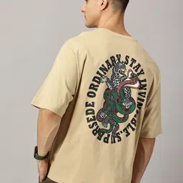 THE HOLLANDER Graphic Printed Drop-Shoulder Sleeves Pure Cotton Oversized T-shirt-picture-18