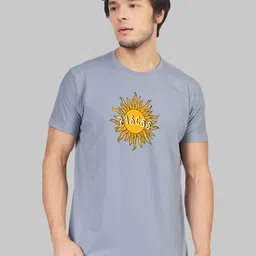 Greylongg Round Neck Graphic Printed T-shirt image 1