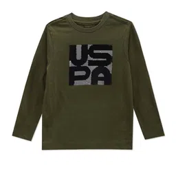 U.S. Polo Assn. Kids Boys Typography Printed Pure Cotton Casual T-shirt-picture-41
