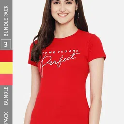 Fabflee Pack Of 3 Printed Cotton T-shirt image 1