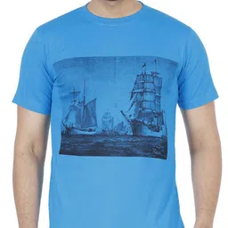 Fleximaa Men Blue Printed T-shirt-picture-39