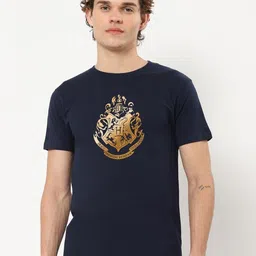 Bewakoof Navy Blue Harry Potter Printed Cotton T-shirt-picture-19