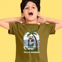 NUSYL Boys Graphic Printed Nautical Round Neck Oversized T-shirt-picture-41