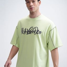 HIGHLANDER Men Typography Printed Round Neck Cotton Relaxed Fit T-shirt-picture-7