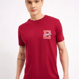 ether Maroon Brand Logo Printed Pure Cotton T-shirt-picture-32
