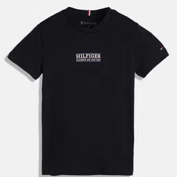 Tommy Hilfiger Boys Typography Printed Pure Cotton T-shirt-picture-37