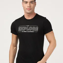 Wrangler Men Black Typography Printed Regular T-shirt-picture-34