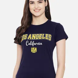 Fabflee Typography Printed Cotton T-shirt-image-38