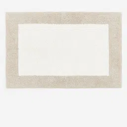 H&M Beige & Cream Colored Pure Cotton Tufted Bath Mat image 1
